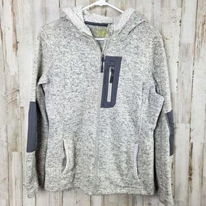 Made For Life Women's Fleece Hoodie Active Jacket Gray Size Large